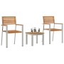 Conjunto de Comedor de Jardín 3 pcs Madera de teca maciza en Sillas de jardín | Comprar online en Foru.es