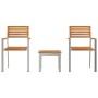 Conjunto de Comedor de Jardín 3 pcs Madera de teca maciza en Sillas de jardín | Comprar online en Foru.es
