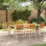 Silla de Jardín 8 pcs Aceite Natural Madera de Acacia Sólida en Sillas de jardín | Comprar online en Foru.es