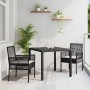 Conjunto de Comedor de Jardín 3 pcs Negro ratán sintético en Sillas de jardín | Comprar online en Foru.es