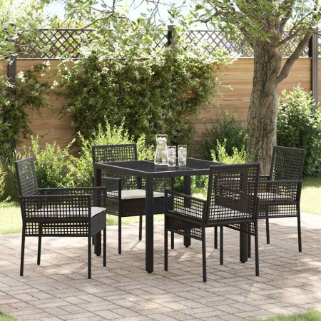 Conjunto de Comedor de Jardín 5 pcs Negro ratán sintético en Sillas de jardín | Comprar online en Foru.es