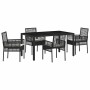 Conjunto de Comedor de Jardín 5 pcs Negro ratán sintético en Sillas de jardín | Comprar online en Foru.es