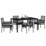 Conjunto de Comedor de Jardín 5 pcs Negro ratán sintético en Sillas de jardín | Comprar online en Foru.es
