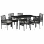 Conjunto de Comedor de Jardín 7 pcs Negro ratán sintético en Sillas de jardín | Comprar online en Foru.es