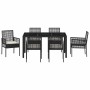 Conjunto de Comedor de Jardín 7 pcs Negro ratán sintético en Sillas de jardín | Comprar online en Foru.es