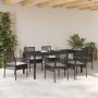 Conjunto de Comedor de Jardín 7 pcs Negro ratán sintético en Sillas de jardín | Comprar online en Foru.es