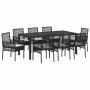 Conjunto de Comedor de Jardín 9 pcs Negro ratán sintético en Sillas de jardín | Comprar online en Foru.es