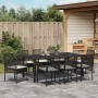 Conjunto de Comedor de Jardín 9 pcs Negro ratán sintético en Sillas de jardín | Comprar online en Foru.es
