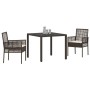 Conjunto de Comedor de Jardín 3 pcs Marrón ratán sintético en Sillas de jardín | Comprar online en Foru.es