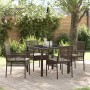 Conjunto de Comedor de Jardín 5 pcs Marrón ratán sintético en Sillas de jardín | Comprar online en Foru.es