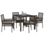 Conjunto de Comedor de Jardín 5 pcs Marrón ratán sintético en Sillas de jardín | Comprar online en Foru.es