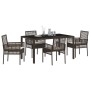 Conjunto de Comedor de Jardín 5 pcs Marrón ratán sintético en Sillas de jardín | Comprar online en Foru.es