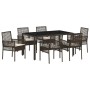 Conjunto de Comedor de Jardín 7 pcs Marrón ratán sintético en Sillas de jardín | Comprar online en Foru.es