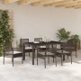 Conjunto de Comedor de Jardín 7 pcs Marrón ratán sintético en Sillas de jardín | Comprar online en Foru.es