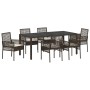 Conjunto de Comedor de Jardín 7 pcs Marrón ratán sintético en Sillas de jardín | Comprar online en Foru.es