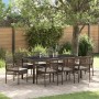Conjunto de Comedor de Jardín 9 pcs Marrón ratán sintético en Sillas de jardín | Comprar online en Foru.es
