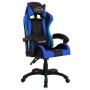 Silla gaming con luces LED RGB cuero sintético azul y negro en Sillas de oficina | Comprar online en Foru.es