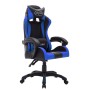 Silla gaming con luces LED RGB cuero sintético azul y negro en Sillas de oficina | Comprar online en Foru.es