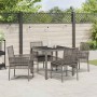 Conjunto de Comedor de Jardín 5 pcs Gris ratán sintético en Sillas de jardín | Comprar online en Foru.es