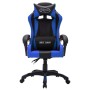 Silla gaming con luces LED RGB cuero sintético azul y negro en Sillas de oficina | Comprar online en Foru.es