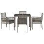 Conjunto de Comedor de Jardín 5 pcs Gris ratán sintético en Sillas de jardín | Comprar online en Foru.es