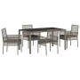Conjunto de Comedor de Jardín 5 pcs Gris ratán sintético en Sillas de jardín | Comprar online en Foru.es