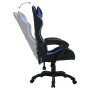 Silla gaming con luces LED RGB cuero sintético azul y negro en Sillas de oficina | Comprar online en Foru.es