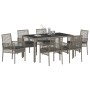 Conjunto de Comedor de Jardín 7 pcs Gris ratán sintético en Sillas de jardín | Comprar online en Foru.es