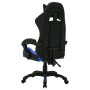 Silla gaming con luces LED RGB cuero sintético azul y negro en Sillas de oficina | Comprar online en Foru.es