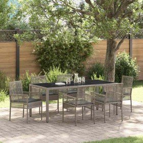Conjunto de Comedor de Jardín 7 pcs Gris ratán sintético en Sillas de jardín | Comprar online en Foru.es