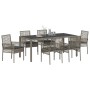Conjunto de Comedor de Jardín 7 pcs Gris ratán sintético en Sillas de jardín | Comprar online en Foru.es
