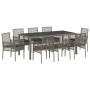 Conjunto de Comedor de Jardín 9 pcs Gris ratán sintético en Sillas de jardín | Comprar online en Foru.es