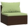Set muebles de jardín 10 pzas y cojines ratán sintético marrón de vidaXL, Conjuntos de jardín - Ref: Foro24-3102044, Precio: ...