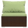 Set muebles de jardín 10 pzas y cojines ratán sintético marrón de vidaXL, Conjuntos de jardín - Ref: Foro24-3102044, Precio: ...