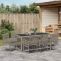 Conjunto de Comedor de Jardín 9 pcs Gris ratán sintético en Sillas de jardín | Comprar online en Foru.es