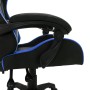 Silla gaming con luces LED RGB cuero sintético azul y negro en Sillas de oficina | Comprar online en Foru.es