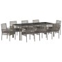 Conjunto de Comedor de Jardín 9 pcs Gris ratán sintético en Sillas de jardín | Comprar online en Foru.es