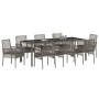 Conjunto de Comedor de Jardín 9 pcs Gris ratán sintético en Sillas de jardín | Comprar online en Foru.es