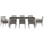 Conjunto de Comedor de Jardín 9 pcs Gris ratán sintético en Sillas de jardín | Comprar online en Foru.es