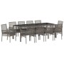 Conjunto de Comedor de Jardín 11 pcs Gris ratán sintético en Sillas de jardín | Comprar online en Foru.es