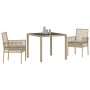 Conjunto de Comedor de Jardín 3 pcs Beige ratán sintético en Sillas de jardín | Comprar online en Foru.es