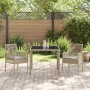 Conjunto de Comedor de Jardín 3 pcs Beige ratán sintético en Sillas de jardín | Comprar online en Foru.es