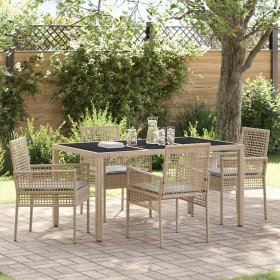 Conjunto de Comedor de Jardín 5 pcs Beige ratán sintético en Sillas de jardín | Comprar online en Foru.es