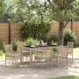 Conjunto de Comedor de Jardín 7 pcs Beige ratán sintético en Sillas de jardín | Comprar online en Foru.es