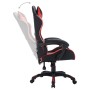 Silla gaming con luces LED RGB cuero sintético rojo y negro en Sillas de oficina | Comprar online en Foru.es