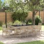Conjunto de Comedor de Jardín 9 pcs Beige ratán sintético en Sillas de jardín | Comprar online en Foru.es