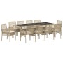 Conjunto de Comedor de Jardín 11 pcs Beige ratán sintético en Sillas de jardín | Comprar online en Foru.es