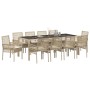 Conjunto de Comedor de Jardín 11 pcs Beige ratán sintético en Sillas de jardín | Comprar online en Foru.es