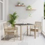 Conjunto de Comedor de Jardín 3 pcs Beige ratán sintético en Sillas de jardín | Comprar online en Foru.es