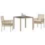 Conjunto de Comedor de Jardín 3 pcs Beige ratán sintético en Sillas de jardín | Comprar online en Foru.es